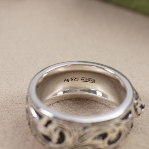 Gucci Fashion New Tiger Head Vintage Ring Unisex Retro Street Silver Ring