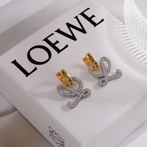Loewe Fashion Classic Rhinestone Earrings Street Retro Earrings