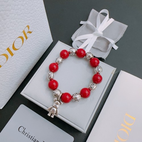 Dior Fashion Vintage Red Agate Bracelet Unisex Casual Retro Bracelet