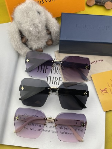 Louis Vuitton Fashion Frameless Square Glasses Polarized Sunglasses