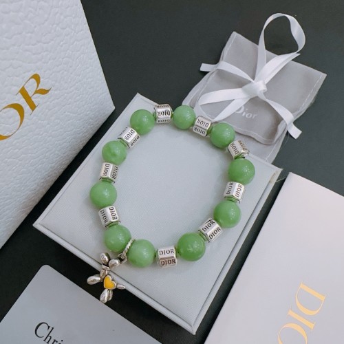 Dior New Fashion Green Agate Bracelet Couple Street Retro Bracelet