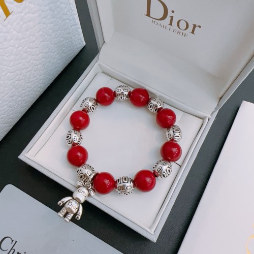 Dior Fashion Vintage Red Agate Bracelet Unisex Casual Retro Bracelet