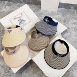 Prada New Color Blocking Empty Top Hat Couple Casual Sunshade Hat
