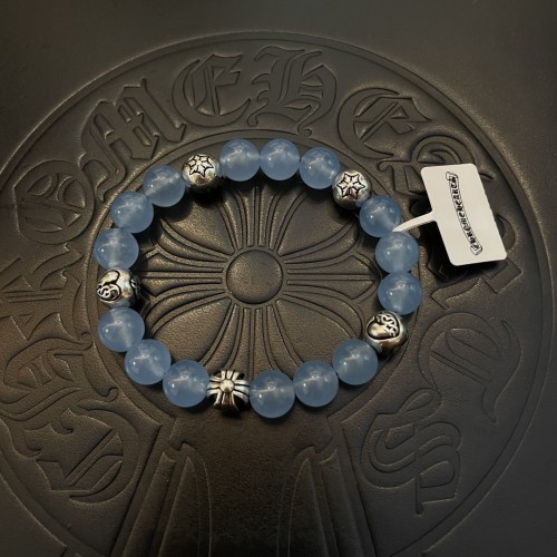 Chrome Hearts Fashion Cross Scout Flower Blue Agate Bracelet Vintage Classic Bracelet