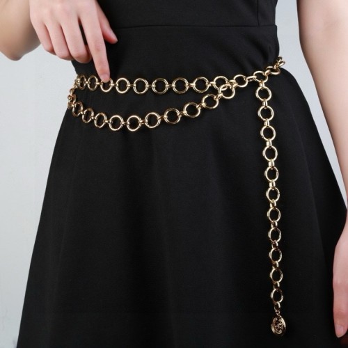Chanel New Fashion Waist Chain Retro Classic Golden Waist Chain