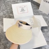 Prada New Color Blocking Empty Top Hat Couple Casual Sunshade Hat