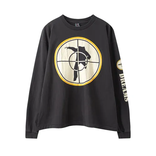 Saint Michael Washed Distressed Printed Long Sleeve Unisex Casual Street Vintage T-shirt