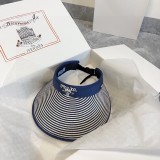 Prada New Color Blocking Empty Top Hat Couple Casual Sunshade Hat