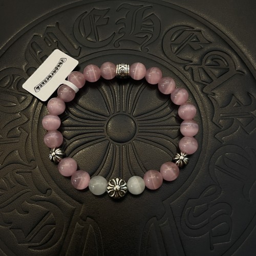 Chrome Hearts New Fashion Pink Cat's Eye Stone Bracelet Classic Vintage Bracelet