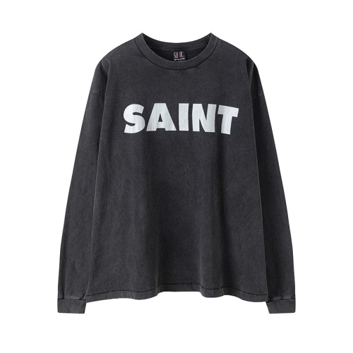Saint Michael New Classic Prined Long Sleeve Unisex Casual Street Loose T-shirt