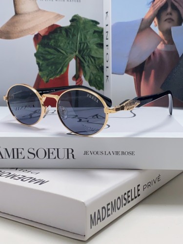 Prada Fashion Unisex Small Oval Glasses Sunglasses