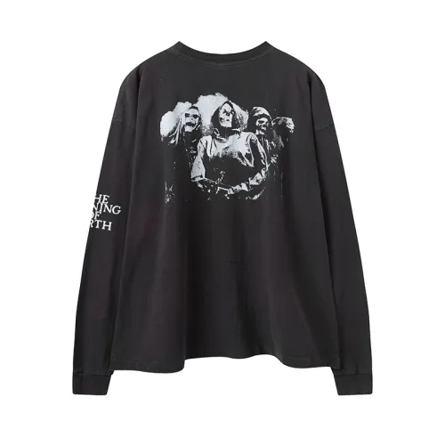 Saint Michael New Vintage Star Printed Short Sleeve Unisex Street Washed Loose T-shirt
