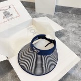 Prada New Color Blocking Empty Top Hat Couple Casual Sunshade Hat