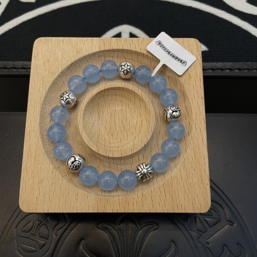 Chrome Hearts Fashion Cross Scout Flower Blue Agate Bracelet Vintage Classic Bracelet