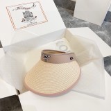 Prada New Color Blocking Empty Top Hat Couple Casual Sunshade Hat
