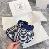Prada New Color Blocking Empty Top Hat Couple Casual Sunshade Hat