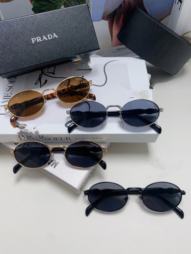 Prada Fashion Unisex Small Oval Glasses Sunglasses