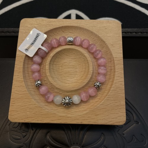 Chrome Hearts New Fashion Pink Cat's Eye Stone Bracelet Classic Vintage Bracelet