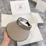 Prada New Color Blocking Empty Top Hat Couple Casual Sunshade Hat