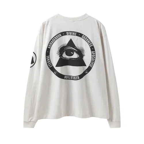 Saint Michael New Fashion Audio Cross Print Round Neck Long Sleeved