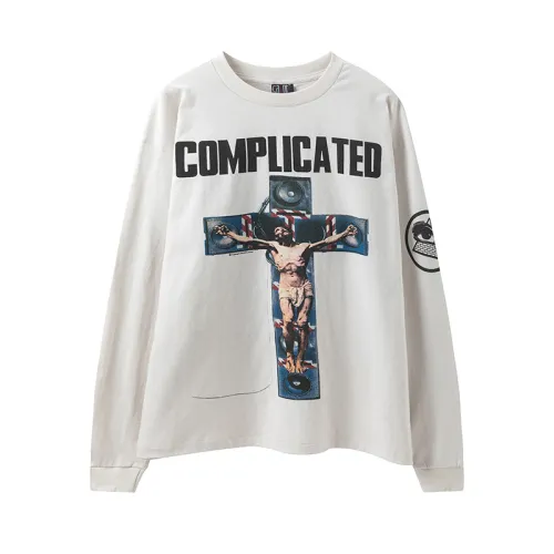 Saint Michael New Fashion Audio Cross Print Round Neck Long Sleeved
