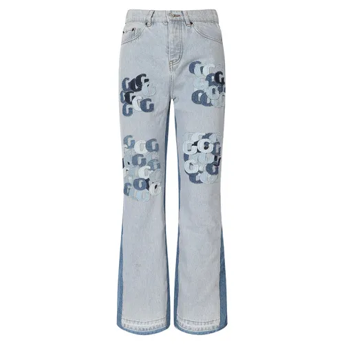 Gallery Dept New Fashion Washed Distressed Embroidered Jeans Unisex Street Casual Denim Straight Pants