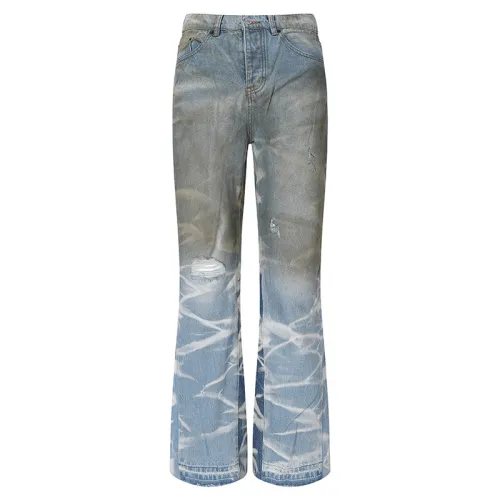 Gallery Dept New Fashion Washed Distressed Dirty Straight Leg Jeans Unisex Street Casual Denim Pants