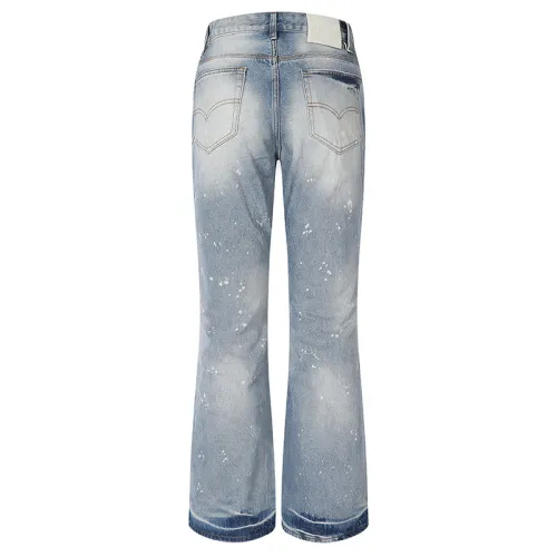 Gallery Dept New Fashion Washed Distressed Straight Leg Jeans Unisex Street Casual Retro Denim Pants