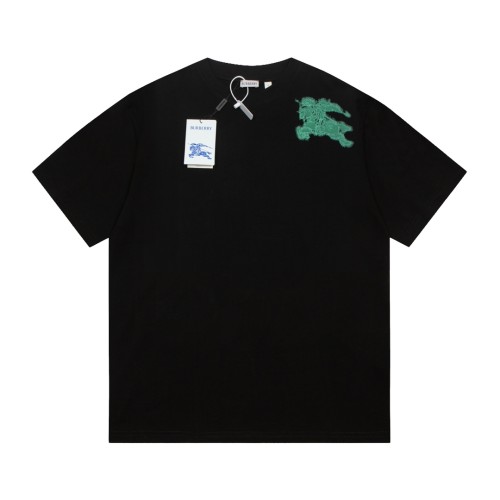 Burberry Classic Gradient War Horse Printed Short Sleeve Casual Loose T-shirt