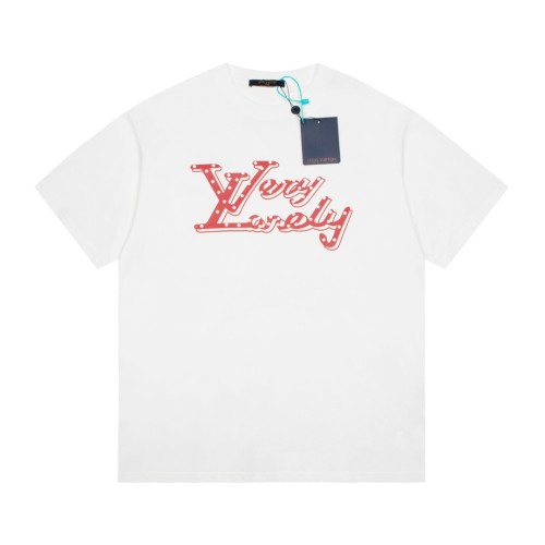 Louis Vuitton Fashion Logo Printed Short Sleeve Couple Casual Loose T-shirt