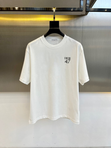 Dior Fashion Letter Logo Short Sleeve Unisex Casual Oversize T-shirt