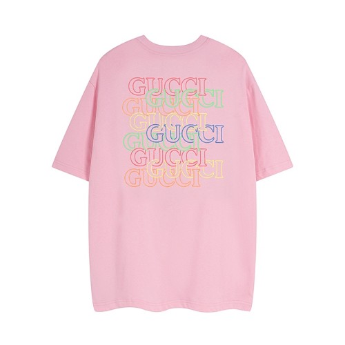 Gucci New Logo Printed T-shirt Couple Casual Loose Short Sleeve