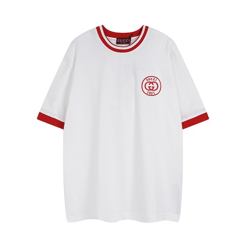 Gucci Embroidered LogoT T-shirt Unisex Casual Loose Short Sleeve