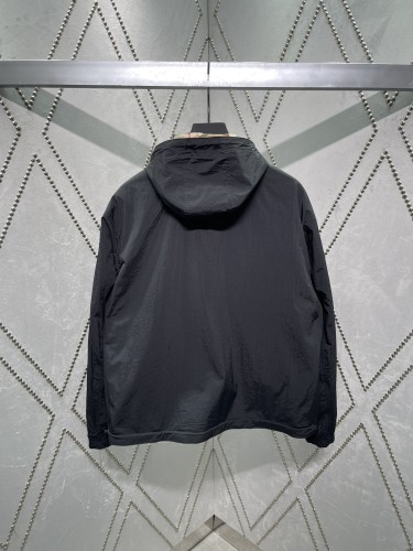 Burberry Classic Logo Twill Coat Drawstring Hoodie Thin Coat