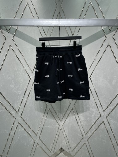 Gucci Fashion Embroidered Handwritten Logo Casual Shorts