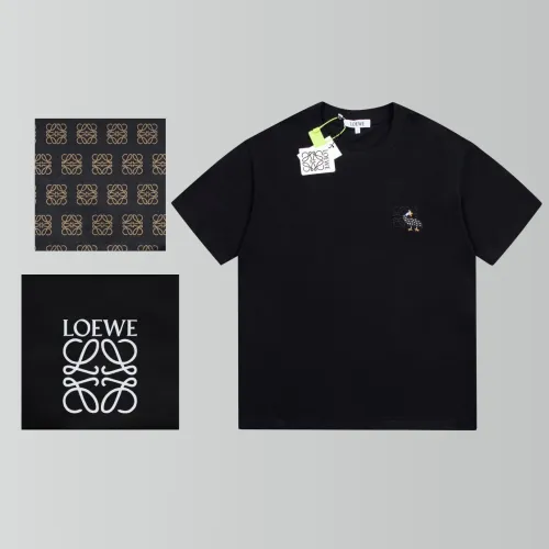 Loewe Fashion Animal Embroidery Round Neck Short Sleeve Couple Loose T-shirt