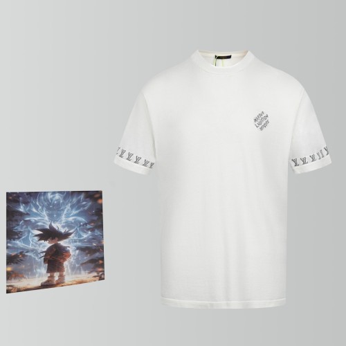 Louis Vuitton Fashion Contrast Logo Jacquard Knitted Short Sleeve