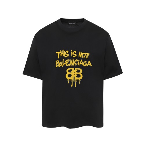 Balenciaga Personalized Logo Printed T-shirt Couple Casual Oversize Short Sleeve