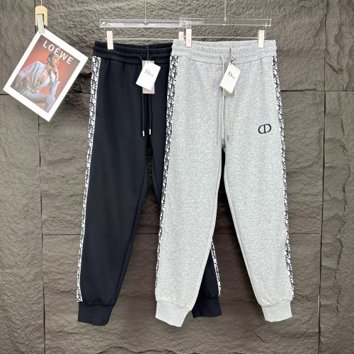Dior New Fashion Ribbon Full Logo Pants Couple Casual Sports Pants