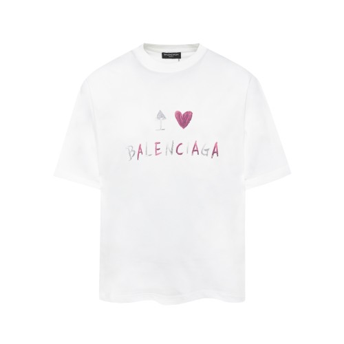 Balenciaga Fashion Logo Printed T-shirt Couple Casual Oversize Short Sleeve
