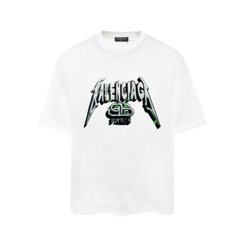 Balenciaga Personalized Logo Printed T-shirt Couple Casual Oversize Short Sleeve