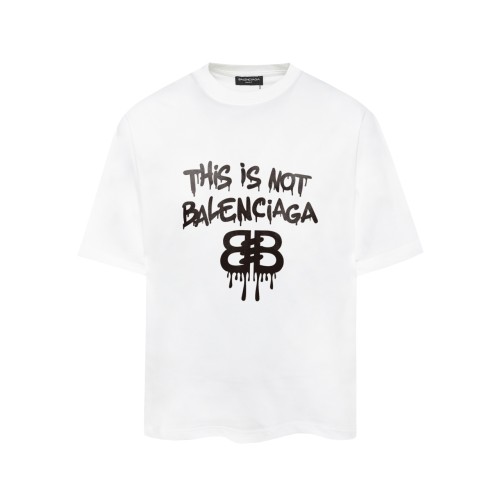 Balenciaga Personalized Logo Printed T-shirt Couple Casual Oversize Short Sleeve