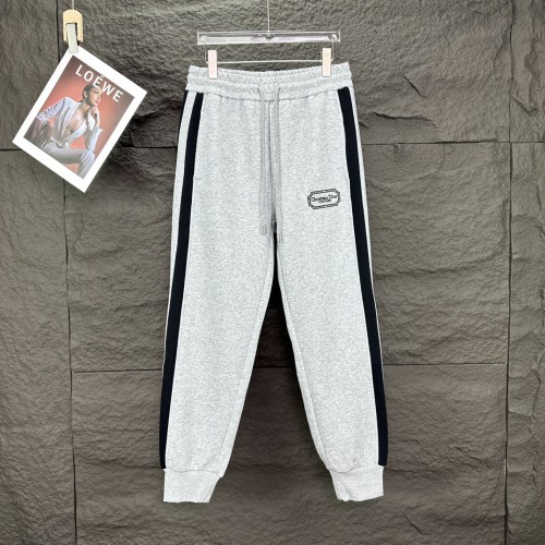 Dior New Spliced Embroidered Letter Pants Couple Casual Sports Pants