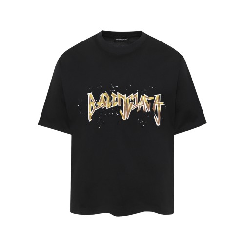 Balenciaga Personalized Logo Printed T-shirt Couple Casual Oversize Short Sleeve