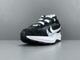 Sacai x Nike Vapor Waffle Nylon Black Unisex Sports Casual Sneakers Vintage Running Shoes