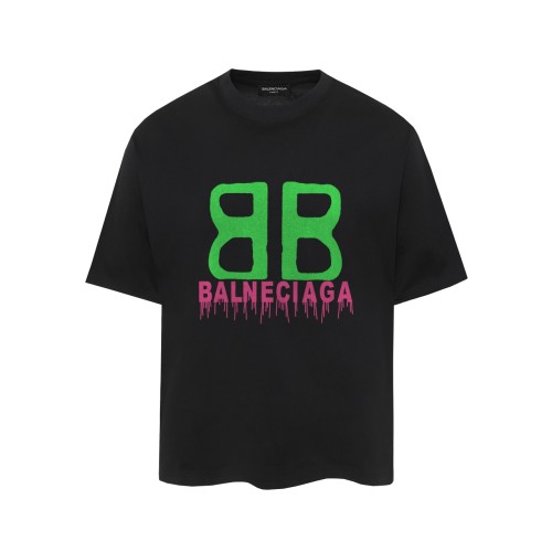 Balenciaga Fashion BB Logo Printed T-shirt Couple Casual Oversize Short Sleeve