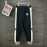 Gucci Classic Splicing Color Contrasting Pants Couple Embroidered Logo Pants