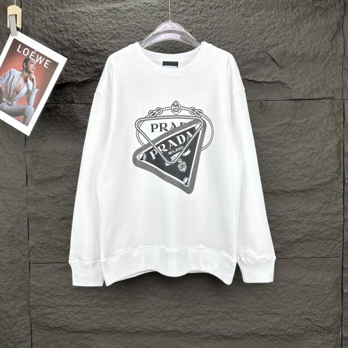 Prada New Letter Logo Couple Round Neck Sweatshirt Fashion Casual Sweatshirt