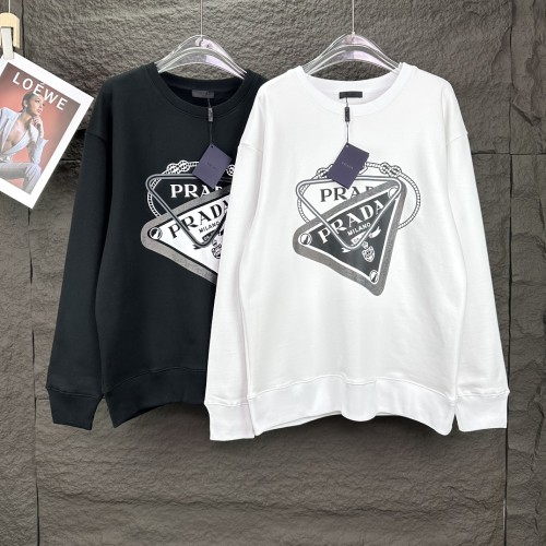 Prada New Letter Logo Couple Round Neck Sweatshirt Fashion Casual Sweatshirt