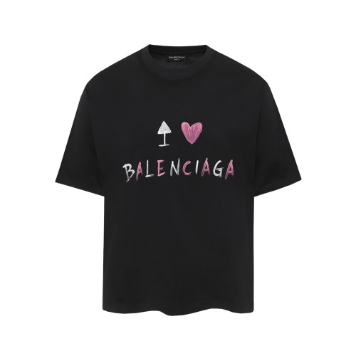 Balenciaga Fashion Logo Printed T-shirt Couple Casual Oversize Short Sleeve